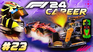 F1 24 CAREER MODE Part 23 SIDEPOD DAMAGE Can we WIN the TEAM CHAMPIONSHIP [upl. by Eddina942]