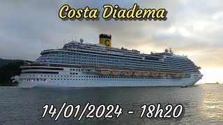 Costa Diadema saindo de Santos 14012024 [upl. by Aliam54]