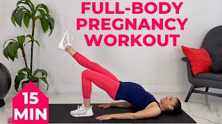 15 Minute Pregnancy Workout Second Trimester  Third Trimester [upl. by Ahsert236]