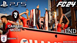 Salford City Career Mode Season 1 EFL League Two Final Episode  Realistic Graphic Gameplay FC24 PS5 [upl. by Barrus]