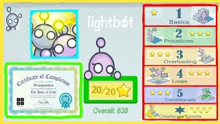 Lightbot Programming Puzzles  All Level BASICSPROCEDURESOVERLOADINGLOOPSCONDITIONALampCHALLENGE [upl. by Otho]