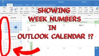 Week numbers in Outlook Calendar  How to display [upl. by Miett]