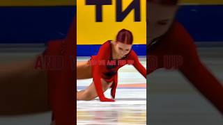 Triple axel😭 alexandratrusova figureskating annashcherbakova olympics iceskating sports [upl. by Idas347]