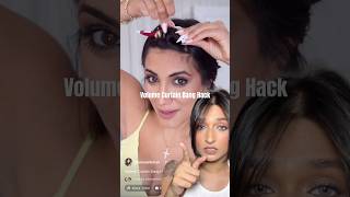 Volume curtain bang hack hairstyle hairhack hair [upl. by Kamat]