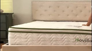 Novilla King Mattress 12 Inch Hybrid Mattress with Gel Memory Foam amp Pocketed Coil Review [upl. by Acilgna982]