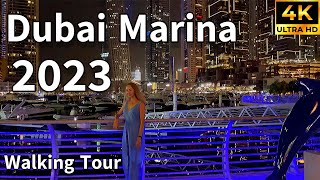 Dubai Marina 🇦🇪 The Most Popular Tourist Destination  4K  Walking Tour [upl. by Janka]