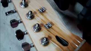 Harley Benton TE80 Customize Project  Part 6  Headstock Reshape Refinish amp Decal [upl. by Stanwin]