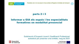 Tutorial Primera inscripció d’una entitat al Registre d’entitats de formació del SOC  Parts 2 i 3 [upl. by Juta745]