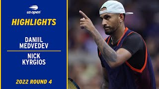 Daniil Medvedev vs Nick Kyrgios Highlights  2022 US Open Round 4 [upl. by Aytac]