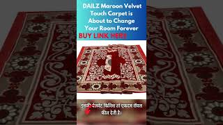 BUY LINK HERE DAILZ Maroon Velvet Touch Carpet is About to Change Your Room Forever [upl. by Kinney]