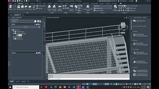 11Adding Railing to the platform in AutoCAD Plant 3D [upl. by Suciram616]