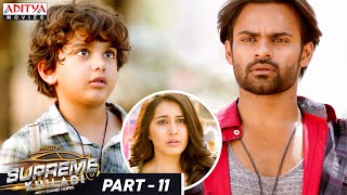 Supreme Khiladi Hindi Dubbed Movie Part  11  Sai Dharam Tej Raashi Khanna  Aditya Movies [upl. by Arocahs]