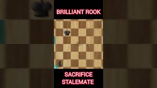 BRILLIANT ROOK SACRIFICE  FORCED STALEMATE chess chessgame everyone [upl. by Lesak]