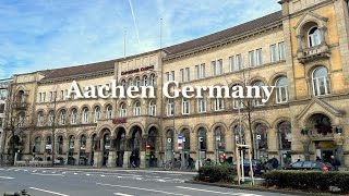 Aachen Germany walking Tour 4K virtual walk [upl. by Bridges889]