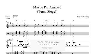 Partitura de Piano Maybe Im Amazed Tema Siegel  Paul McCartney [upl. by Shelly674]