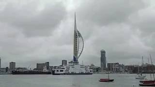 Wightlink Ferry manouvering in Gosport Portsmouth Harbour Hampshire England UK [upl. by Adnilreh696]