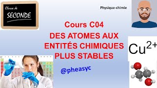 C04 DES ATOMES AUX ENTITÉS CHIMIQUES PLUS STABLES COURS EN CLASSE DE SECONDE [upl. by Chery]