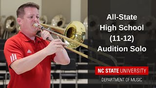 202223 NCBA AllState Honor Band High School 1112 Solo Trombone quotCavatinequot  SaintSaëns [upl. by Anierdna122]