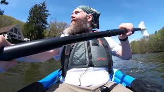 Paddling Esopus Creek  Kayaking Saugerties  Ulster County New York [upl. by Jarret102]