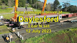 N set arrives at Daylesford tourist railway July 2023 [upl. by Lamak]