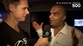 ASOT 500 Video Report  Armin van Buuren interviews in the Artist Lounge [upl. by Arualana]