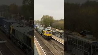 Train at Alfreton 81124 LeedsSouthampton intermodal at SPEED [upl. by Ycram327]