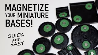 How to MAGNETIZE your Miniature Bases for Storage and Transport Quick and Easy [upl. by Atalie]