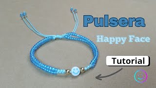 Tutorial para Hacer Divertida Pulsera Happy Face DIY [upl. by Porty]