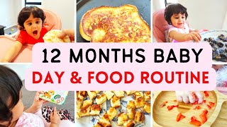 12 MONTHS BABY  DAY amp FOOD ROUTINE  babyfood dayroutine [upl. by Ylrehs293]