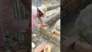 Bricklaying 9 inches Brick work 🧱 brickwork construction smartwork shortspeed shorts [upl. by Reldnahc306]