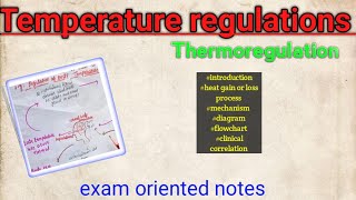 Temperature regulationsthermoregulation physiology [upl. by Hnib]