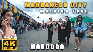 Marrakech city walking journey 4K UHD Morocco [upl. by Shama433]