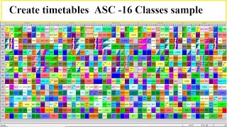 How to create timetables using ASC timetable ENGLISH tutorial 16 Classes demonstration [upl. by Enattirb]