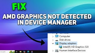 How to Fix AMD Graphics Card Not Detected in Device Manager [upl. by Peednama]