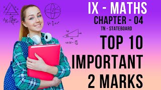 IX  Maths  C4  Top 10 IMP 2M SET  01  PDF LINK IN DESCRIPTION [upl. by Phi]