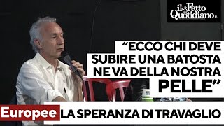 Travaglio quotInquietante che si parli di economia di guerra Ecco chi deve perdere le elezioniquot [upl. by Siurad53]