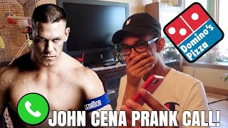 John Cena PRANK CALL on DOMINOS PIZZA [upl. by Enelav]