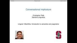 Conversational implicature  Introduction to Semantics and Pragmatics [upl. by Ailahtan852]