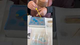 Amazingly Satisfying Marble Dipping 😍 handmade marbling marblingart [upl. by Snevets]