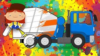 Um caminhão betoneira Vamos colorir com a Doutora McWheelie Animação infantil [upl. by Lyford]