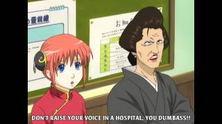 Gintama Funny Moment Be quiet in the hospital you bastard [upl. by Ander]