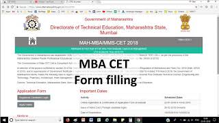 MBA CET 2018 Application Form filling workshop [upl. by Willard]