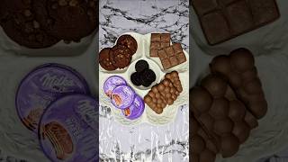 Filling platter with Milka chocolate cookies sweets and oreo shorts viral [upl. by Eelyam102]