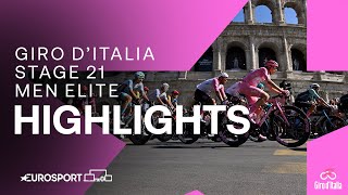 EPIC FINALE IN ROME 🏆  Giro DItalia Stage 21 Race Highlights  Eurosport Cycling [upl. by Leiria742]