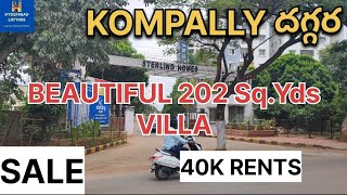 202 SQ YDS లో SPACIOUS VILLANEAR KOMPALLY40K RENTSCONTACT 98490 48724 [upl. by Schlenger]