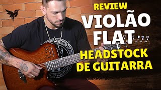 Review Violão Caimbé Flat Nylon com Headstock de Guitarra em Leopard Wood  Custom Shop [upl. by Rosamond]