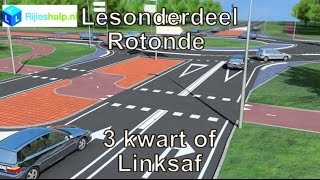 Rotonde 3 kwart of linksaf  Roundabout 3th exit [upl. by Balmuth]