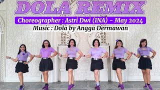 DOLA REMIX Line Dance  Demo by Astri amp Happy Beauty LD Class [upl. by Nodnarg]