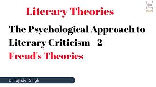 Psychological Approach to Literary Criticism 2  Freuds Theories  Literary Theory  UGC NET English [upl. by Esialb]