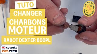 Comment changer les charbons moteur dun rabot Dexter 800PL  tuto Spareka [upl. by Camey]